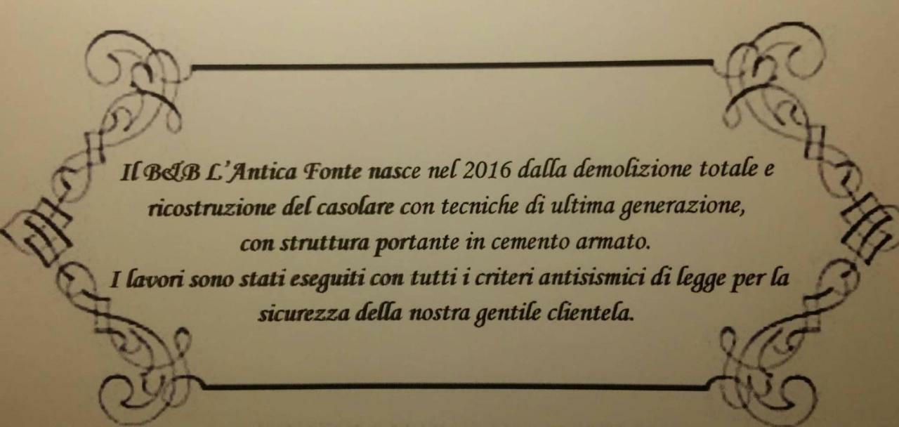 B&B L' Antica Fonte Spinetoli Eksteriør bilde